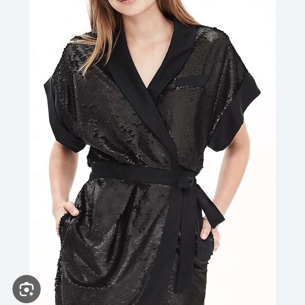 Banana Republic Sequin Wrap Dress